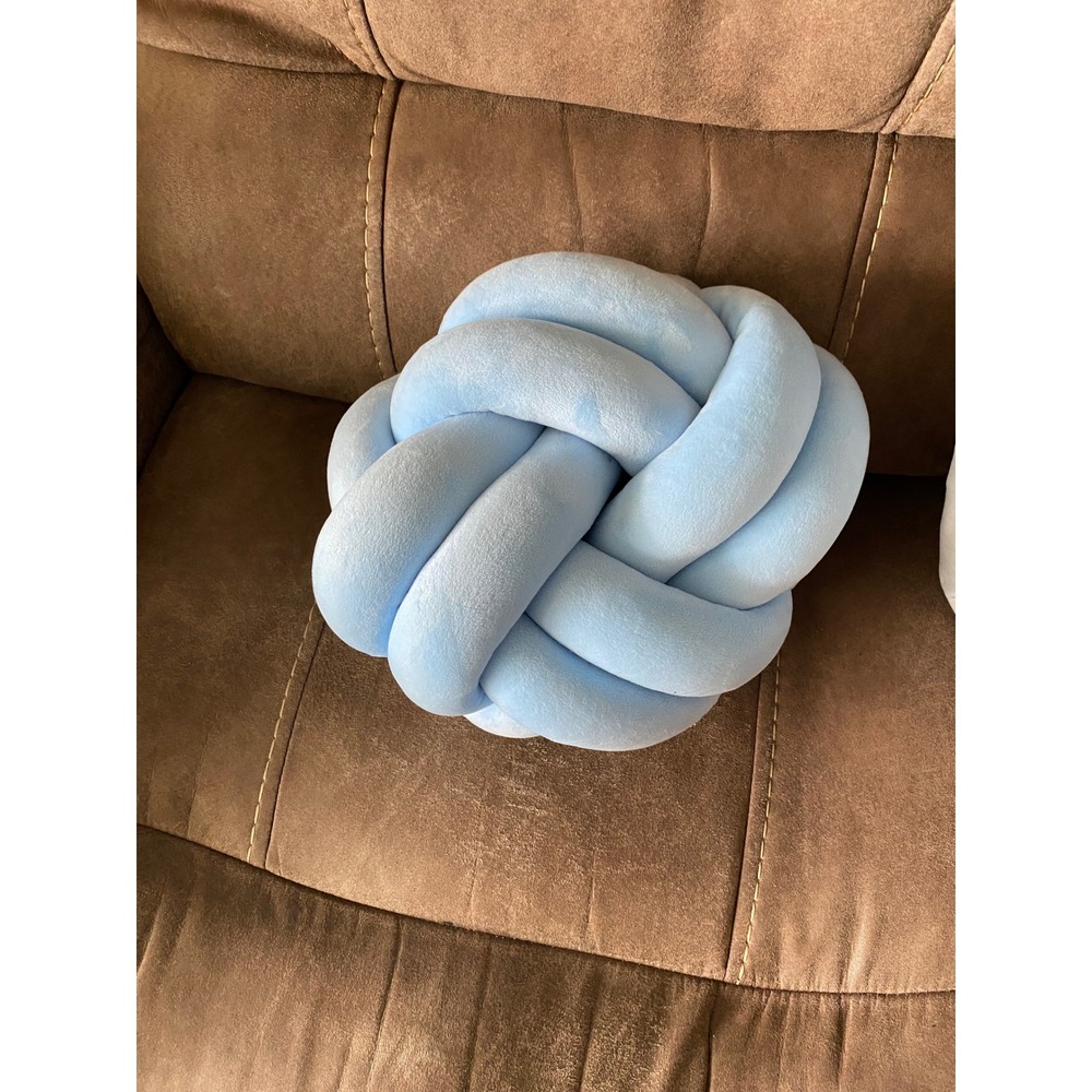 Unbranded Knot Pillow Home Decor Small Light Blue Soft Plush Decorative Cushion